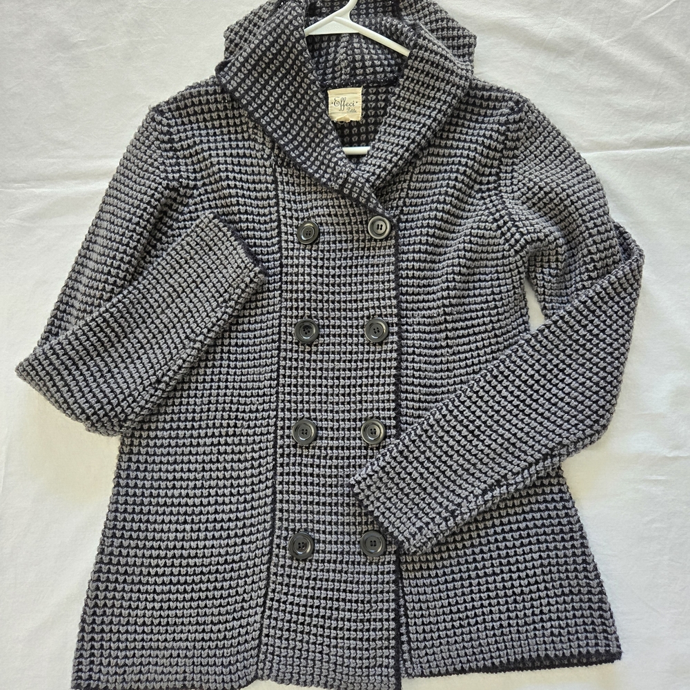 Vintage Effeci Charcoal and Light Gray Sweater